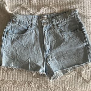 Sunday Best Denim Shorts | Aritzia | Mid-rise Denim | Light Denim Shorts